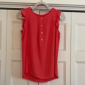 Sleeveless Pink Button-Front Top